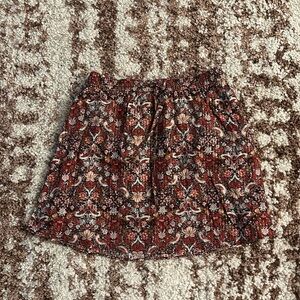 Red Floral Skirt